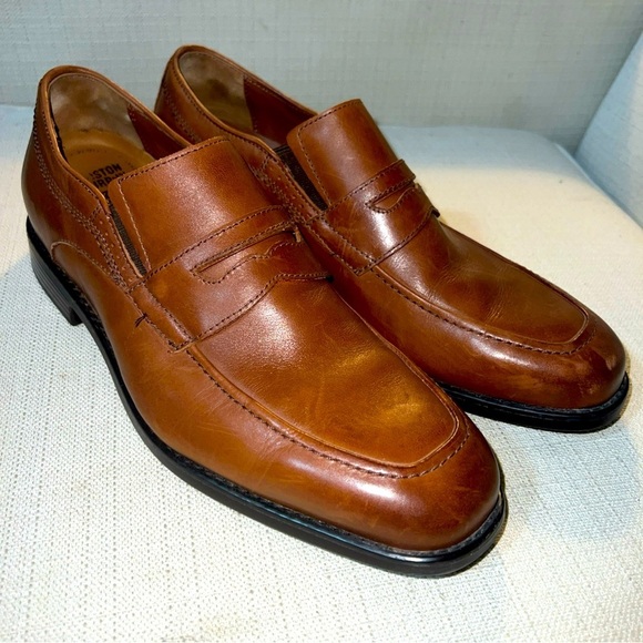 Johnston &Murphy XC4 Penny Loafers Men 9M Shoes Brown Leather 15-2700